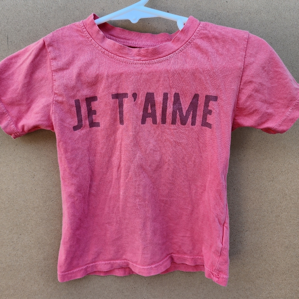 Jean + June kids T-shirt, Red, French